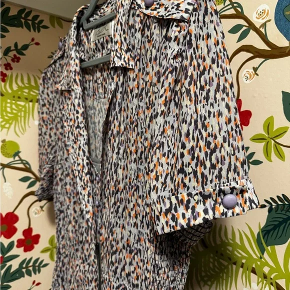 Byron Lars Tropical Reef Belted Sheath Shirt Dress - Picture 7 of 12